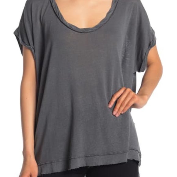 Free People Tops - Free People rolled sleeve tunic tee - NWT